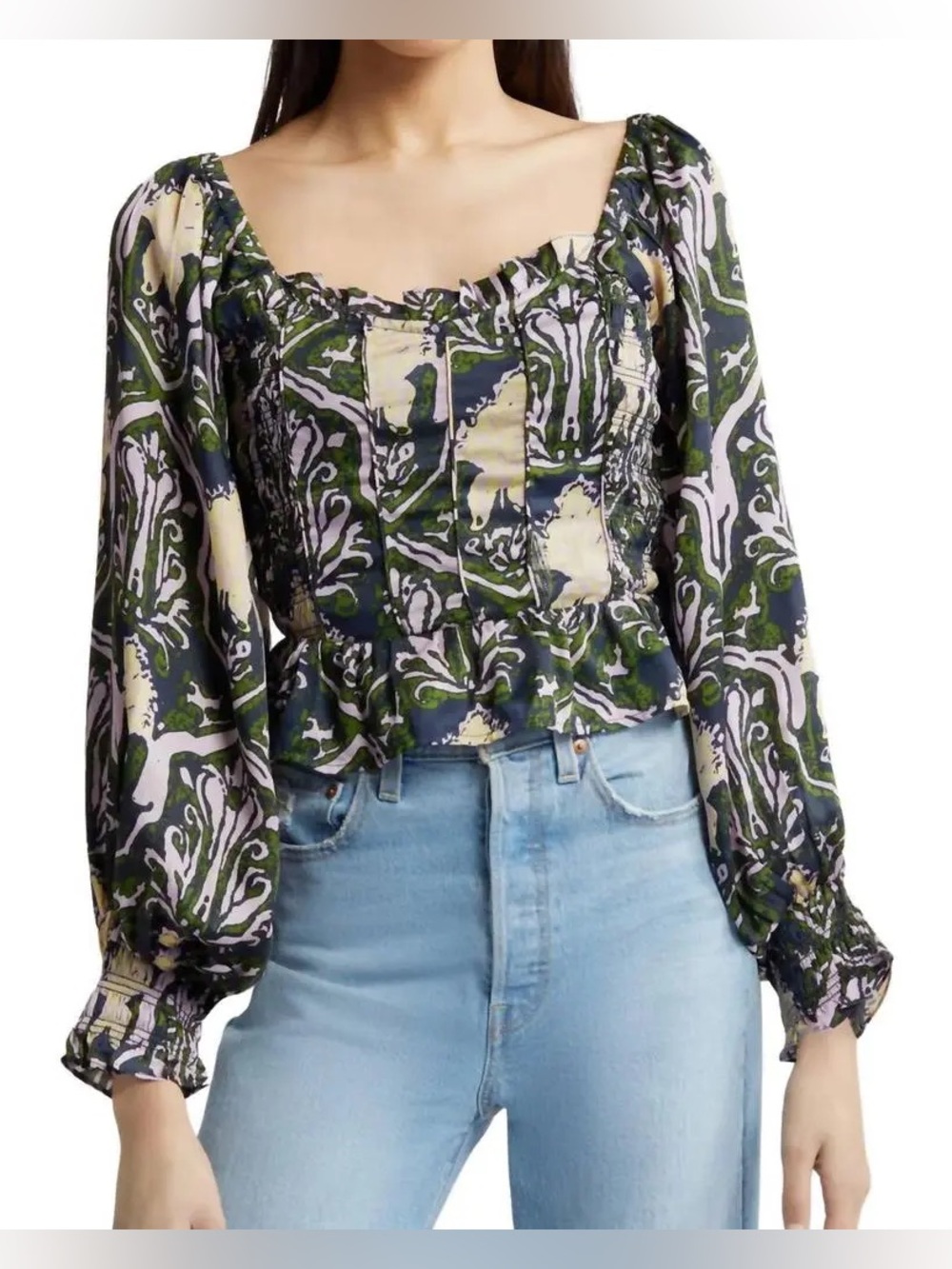 Cleobella Dakota Blouse In Casablanca Print